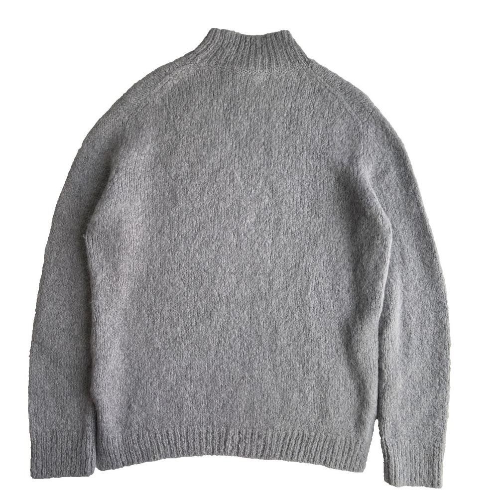 Halston Sweater Heritage Alpaca Wool Blend Womens Small Gray Soft Luxe Classic - Picture 5 of 9